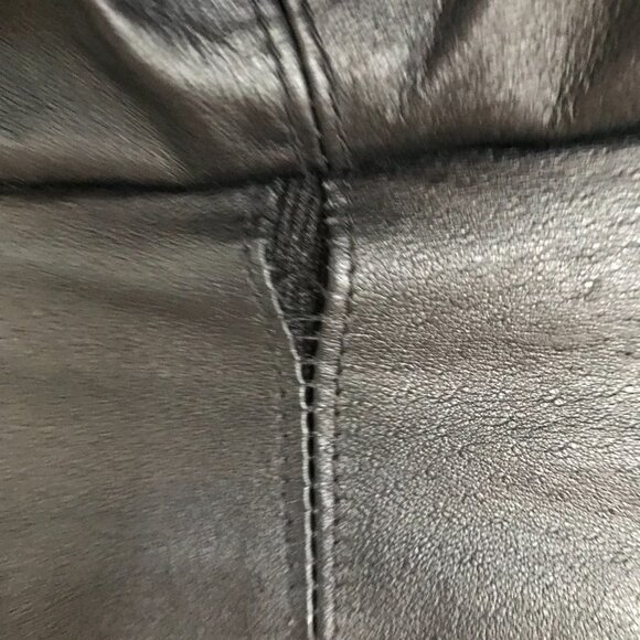 Wilsons Black Fur-lined Leather jacket with hood, M - Picture 6 of 8